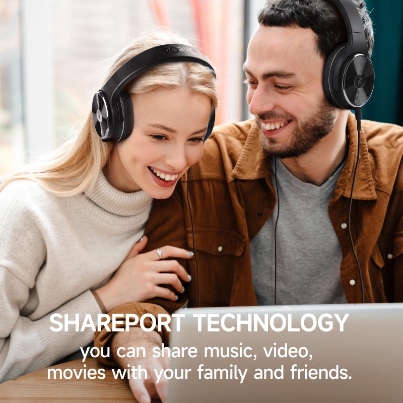 OneOdio سماعات OneOdio السلكية - سماعات فوق الأذن مع عزل الضوضاء جاك مزدوج لمراقبة الاستوديو الاحترافية وتسجيل المزج لسماعات الجيتار ومكبر الصوت والدرام بودكاست ولوحة المفاتيح وجهاز الكمبيوتر - Image 5